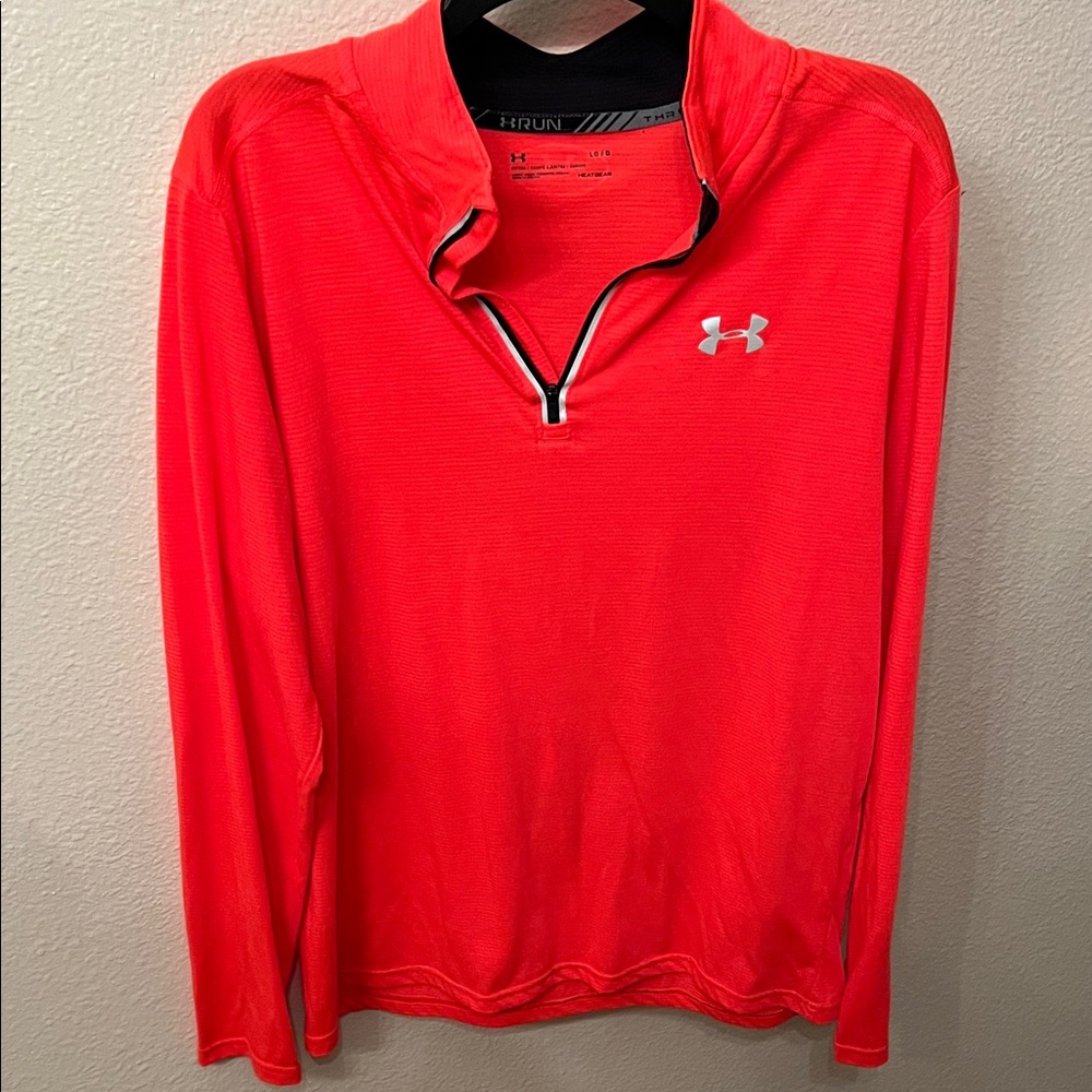 Under Armour Bright Red Half-Zip Top